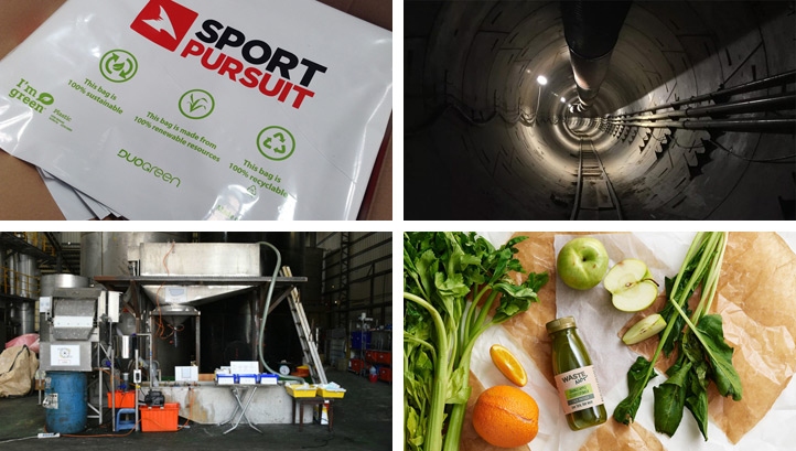 Juice made from 'wonky veg' and sugarcane bags make up some of this week's innovations